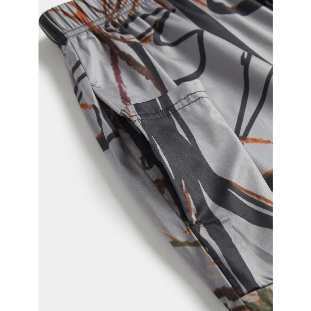 Abstract Print Wide-Leg Lounge Pants - Picture 3 of 3